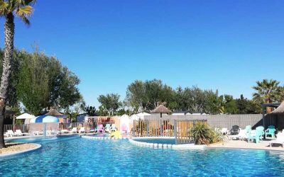 Piscine chauffée camping Le Galet